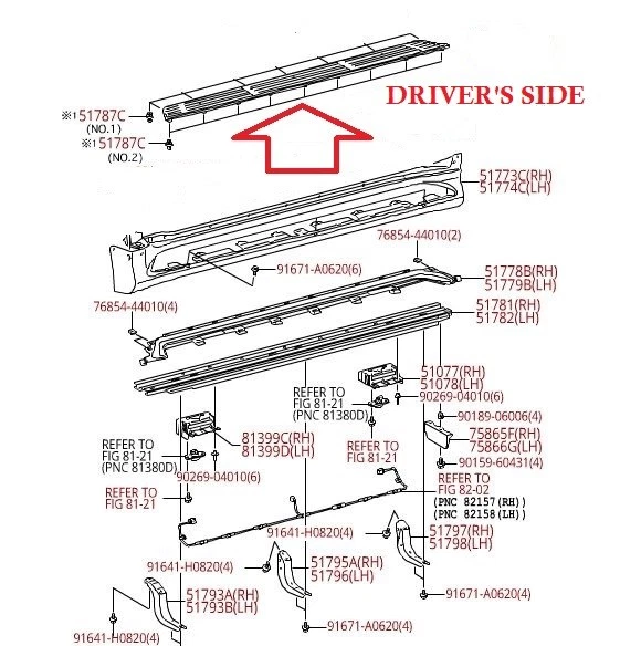 LEXUS OEM FÁBRICA LADO DEL CONDUCTOR ESTRIBO ESTRIBO STEP PAD 2010-2018 GX460 Foto 1 de 1