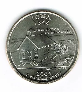 2004-D Denver Brilliant Uncirculated Iowa 29TH State Quarter Coin! - Picture 1 of 2
