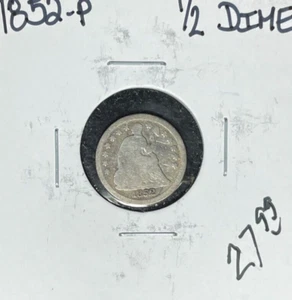 1852-P SEATED LIBERTY SILVER HALF DIME ~  ~NICE COIN~ - Picture 1 of 2