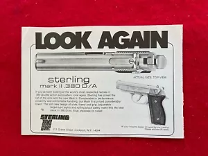 Cargador automático doble acción Sterling Arms Mark II .380 anuncio impreso vintage 1980 - Imagen 1 de 7