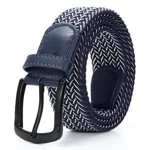 Men Stretch Braided Belt Elastic Belt for Jeans Pants Casual Golf Belt 1 3/8"... - Picture 1 of 6