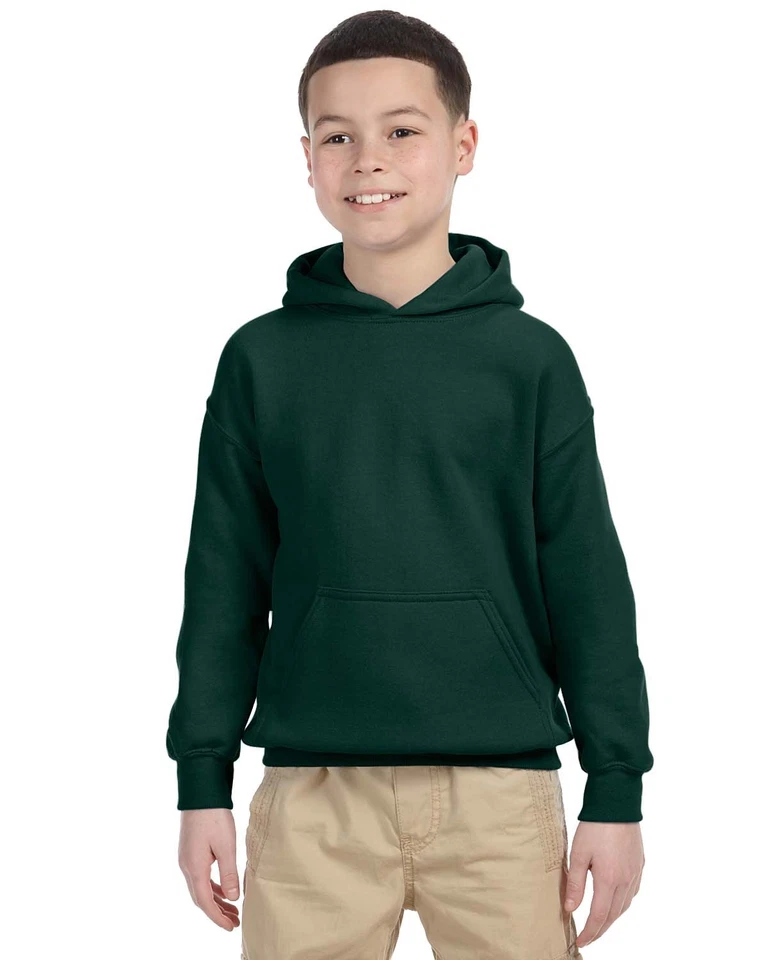 Gildan Youth Hoodie Heavy Blend Boys Girls 8 oz 50/50 Hoody S-XL G185B - Image 1 of 1