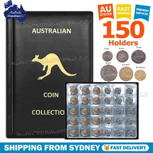 Coin Album - Australian Coin storage Folder Book Holds 150 Coins Suit 50c CenT - Picture 1 of 10