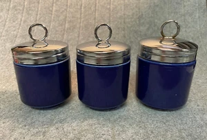 Vintage Williams Sonoma Kobaltblau Egg Coddlers 3er Set - Bild 1 von 7