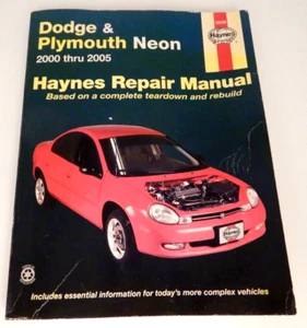 Dodge & Plymouth Neon 2000 Thru 2005 (Haynes Repair Manual) - Paperback - Imagen 1 de 12