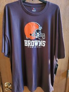 NWT Size 2XL NFL Cleveland Browns Brown T-shirt w/ helmet logo New