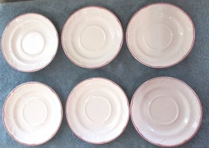 6 Pc Set Victoriana 6 1/2" Saucers 1988CHD Japan   - Picture 1 of 7
