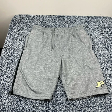 Purdue Boilermakers Sweat Shorts Mens Large Gray Drawstring Close Stretch NCAA Cover