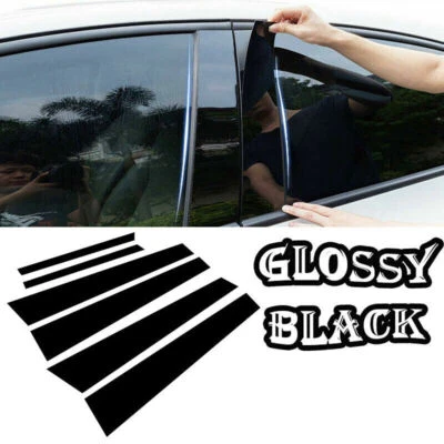 For Mercedes-Benz S-Class W221 S280 S300 S350 Pillar Posts Window Cover Trim 6P - Imagem 1 de 4