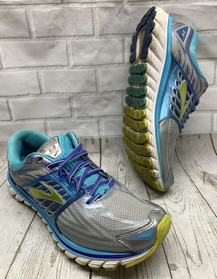 Zapatos deportivos para correr Brooks Glycerin 14 para mujer con estampado elástico en 3D gris azul 9,5 Foto 1 de 4