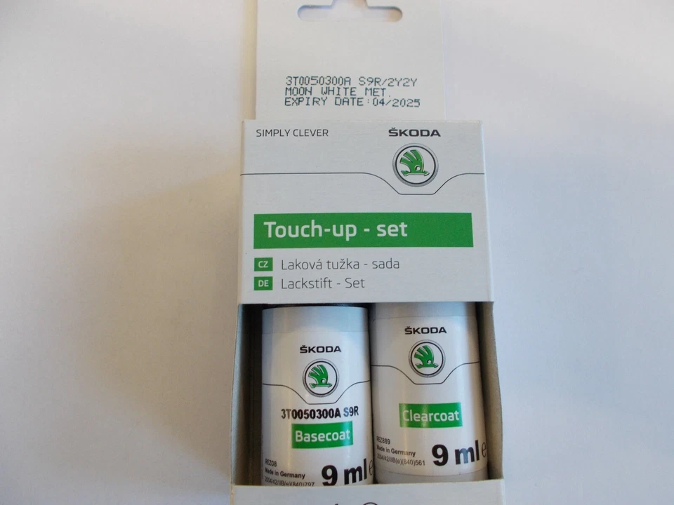 Original Skoda Lackstiftset Lackstift Set 2Y2Y S9R Moon Weiss Perleffekt - Bild 1 von 1