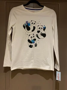 NWT- Chanukah Dreidel T-Shirt- Panda XL (14-16) Off White, Blue, Black, Sparkle - Picture 1 of 12
