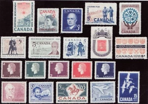 1961 1962 1963 - 20 kanadische postfrisch Briefmarken mit Queen Elizabeth II Cameo - Bild 1 von 1