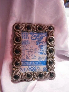 SHEFFIELD HOME - GENUINE CRYSTAL 4X6''  GRAY  PICTURE FRAME - Picture 1 of 1