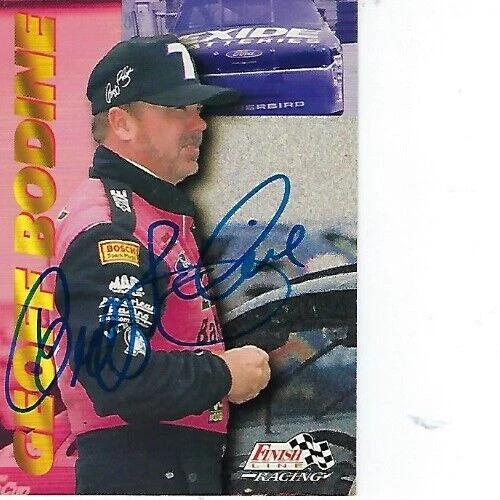 GEOFF BODINE SIGNED 1996 FINISH LINE #30- NASCAR - Image 1 of 1