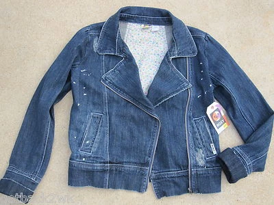 NUEVO* ROXY JEAN CHAQUETA ABRIGO CAMISA $54 NIÑAS XL 16 Foto 1 de 3