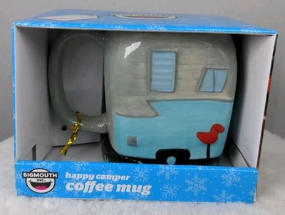Taza de café Happy Camper nueva en caja 16 OZ boca grande camping regalo Foto 1 de 4