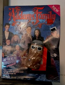 1991 Addams Family Cereal w/Cousin It Flashlight 11 Oz Full Box  Sealed Vintage  - Picture 1 of 4