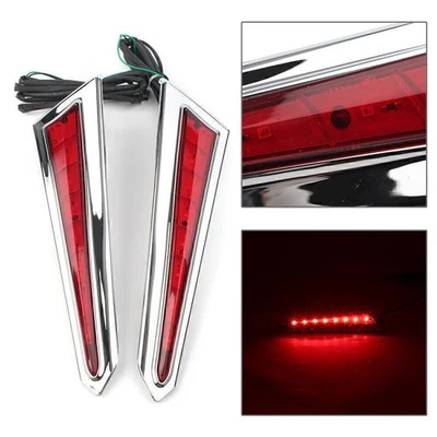 Saber Tooth LED Saddlebag Brake Lights Accents Red Fit Victory Hardball Magnum Foto 1 de 4