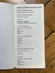 NATHAN MILSTEIN spielt Bach und Paganini Wien 1972 - Bild 1 von 2