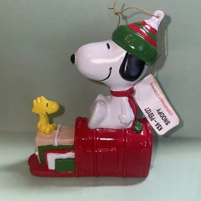 Peanuts Snoopy & Woodstock Buzón Adorno de Navidad 3.5" Kurt Adler sw/etiqueta Foto 1 de 4