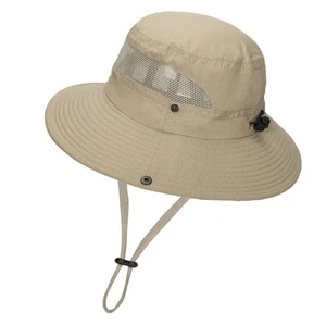 Outdoor Mesh Sun Hat Wide Brim UV Sun Protection Boonie Hat Fishing Hiking Ha... - Picture 1 of 8