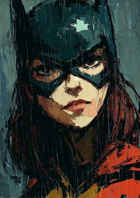 Batgirl  Art  Card 1/1 PaintOholic Signed ONE OF A KIND - Image 1 of 2
