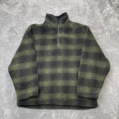 Sudadera De Colección Gap Para Hombres Grande Verde De Gran Tamaño Cuadros Cuarto Cremallera Años 90 y2k Grunge Foto 1 de 4