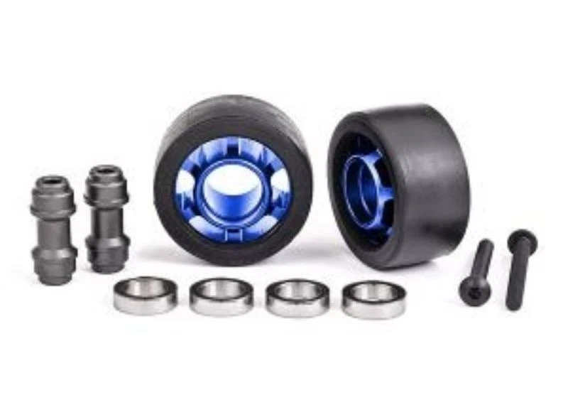 Traxxas 7775X Wheels, wheelie bar, (blue-anodized) for X-Maxx/ XRT - Image 1 of 1