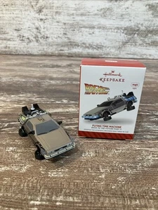 Hallmark 2014 Flying Time Machine Back to the Future Part II Delorean Ornament - Picture 1 of 14