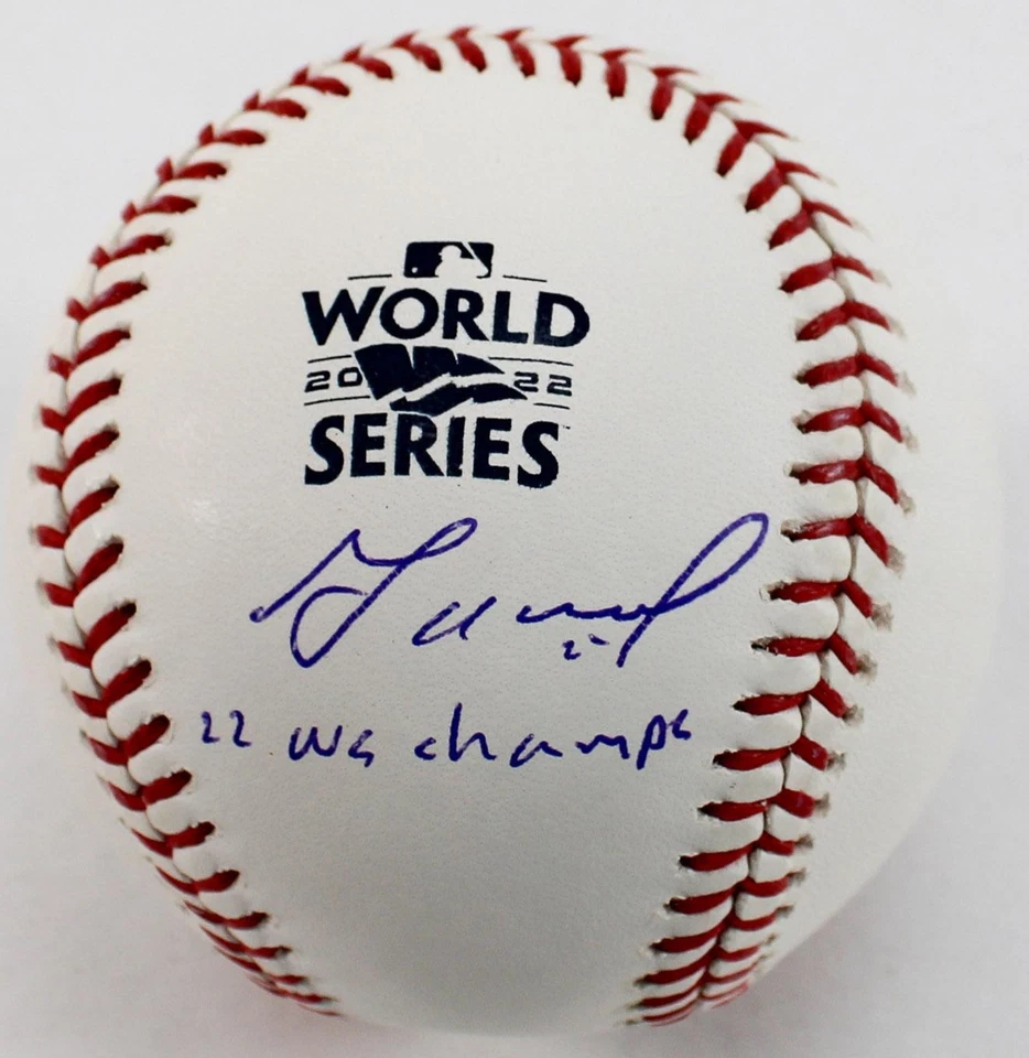 Jose Altuve "22 WS Champs" Signed OML 2022 World Series Baseball Beckett Witness - Image 1 of 1