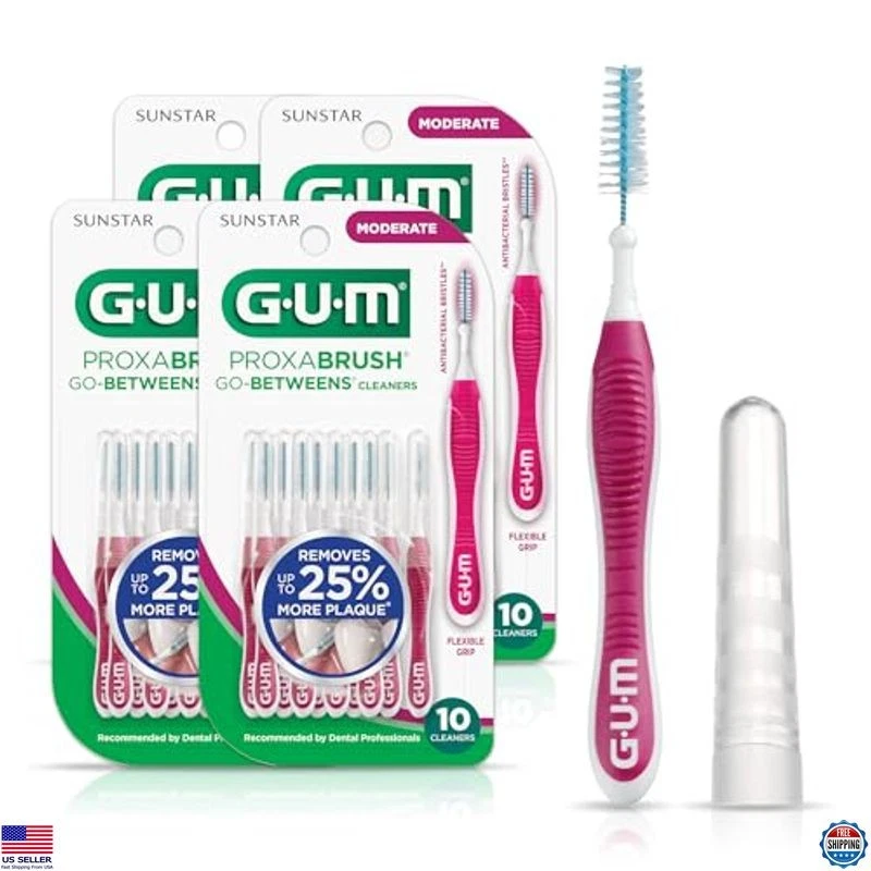 GUM Proxabrush Go-Betweens Moderate Soft Interdental Brushes - 10 Count (4 Pack) - Image 1 of 4