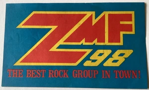 VINTAGE RARE 1970’s WZMF 98.3 Rock Station Milwaukee Radio Bumper Sticker Decal - Picture 1 of 2