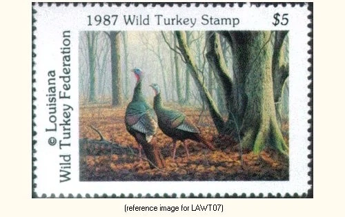 HALFPRICESOCIETY NWTF Louisiana Wild Turkey Fed. 1987 $5 Stamp - Image 1 of 1