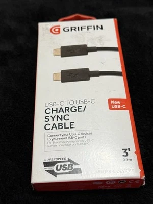 CABLE DE CARGA/SINCRONIZACIÓN GRIFFIN USB-C A USB-A 6 PIES NUEVO EN CAJA Foto 1 de 4