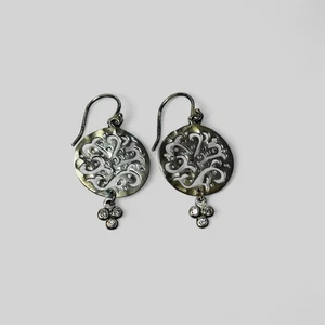 Silpada Sterling 925 Silver Cut Above Dangle CZ Accent Earrings W2368 - Picture 1 of 5