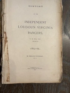 Civil War History Of The Independent Loudoun Virginia Rangers 1st Edition 1896 - Picture 1 of 18