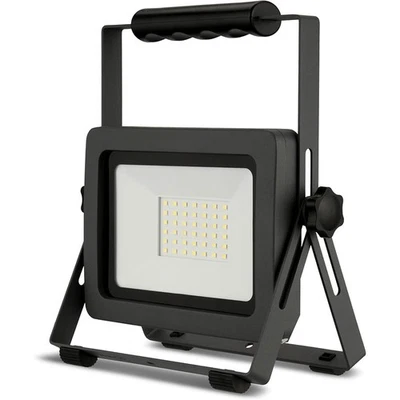 REV LED Arbeitsleuchte Fluter Baustrahler IP65 30W kaltweiß Ständer KabelStecker - Bild 1 von 4