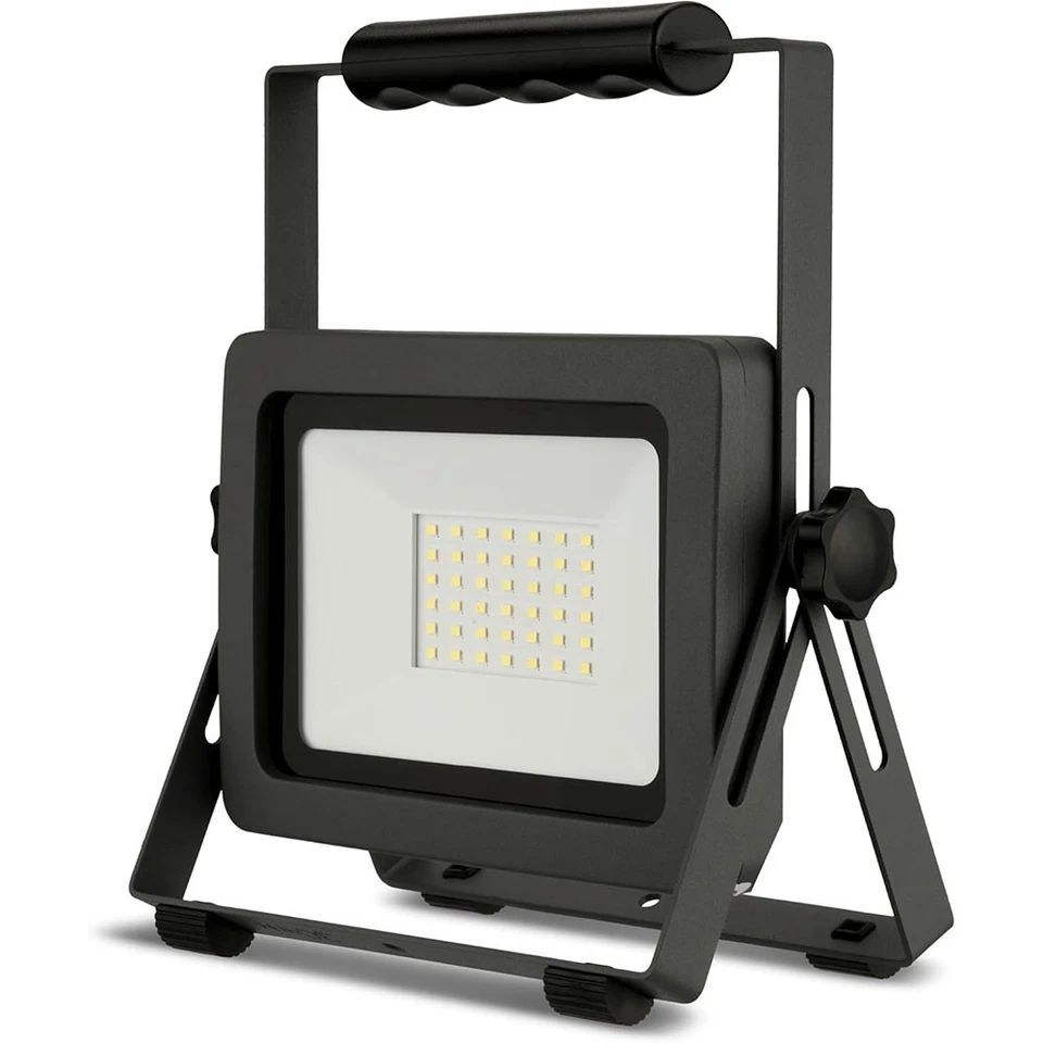 REV LED Arbeitsleuchte Fluter Baustrahler IP65 30W kaltweiß Ständer KabelStecker - Bild 1 von 4