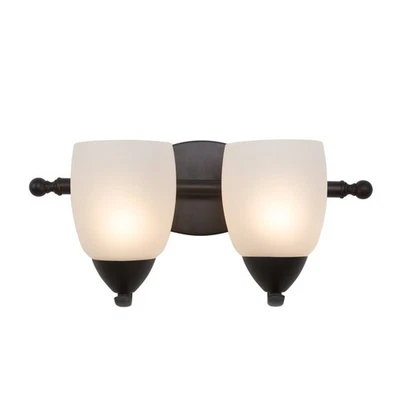 Espejo de decoración del hogar de Yosemite colección lago dos luces tocador bronce frotado con aceite Foto 1 de 4