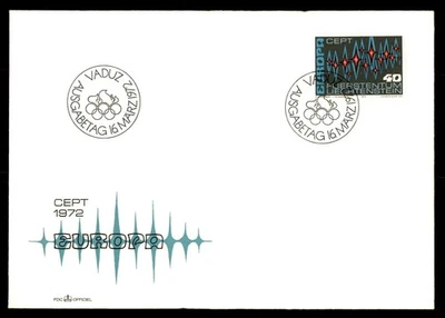 Mayfairstamps Liechtenstein FDC 1972 Diamonds Europa Cept First Day Cover aau_68 - Image 1 of 2