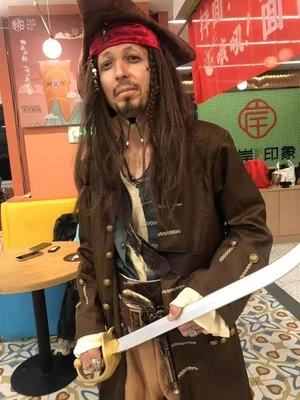 Adulto Jack Sparrow Disfraz Piratas del Caribe Trajes Halloween Juegos con disfraces Foto 1 de 4