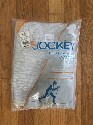 Vintage Jockey Thermal Knit Cotton Long Sleeve Shirt Men’s Medium Gray - Image 1 of 2