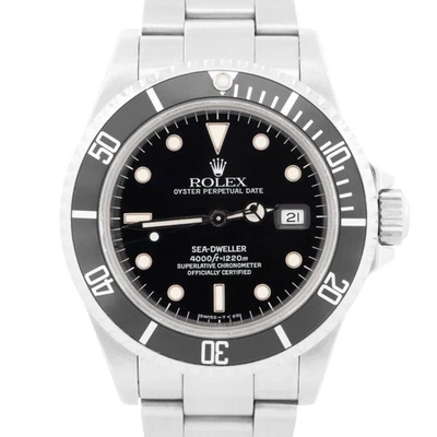 1994 Rolex Sea-Dweller 16600 40mm Black Oyster Stainless Steel Date Dive Watch - Image 1 of 4