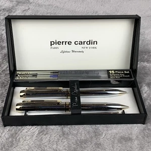 Pierre Cardin Ballpoint Pen Mechanical Pencil Mini Pen 15 pc Box Set Refills NOS - Picture 1 of 8