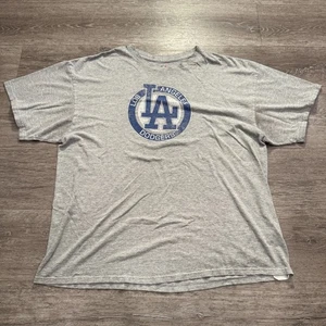 Vintage Los Angeles Dodgers Shirt Adult 2XL Gray Graphic Tee MLB Logo Graphic - Picture 1 of 9
