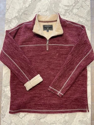 Unisex TRUE GRIT Cozy  Sherpa Fleece Pullover Sweater Quarter Zip -Men's Large - Image 1 of 4
