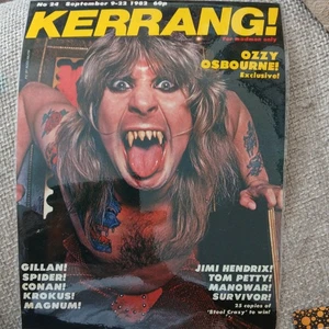 🎸 OZZY OSBOURNE BLACK SABBATH kerrang COVER ONLY CUTTING ADVERT A4 - Picture 1 of 2