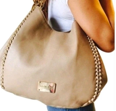 Bebe Colette Handbag Hobo Bag Gold Accents 3 Sections  - Image 1 of 4