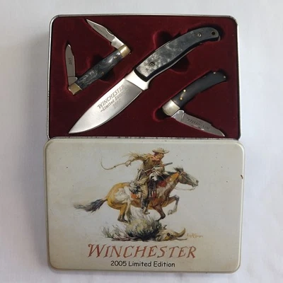 Conjunto de facas Winchester 2005 edição limitada 3 peças novo na caixa vintage - Imagem 1 de 4